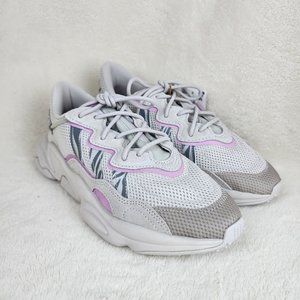 Adidas Womens Originals Ozweege Grey Pink Leather Mesh Athleisure Casual Shoes 9